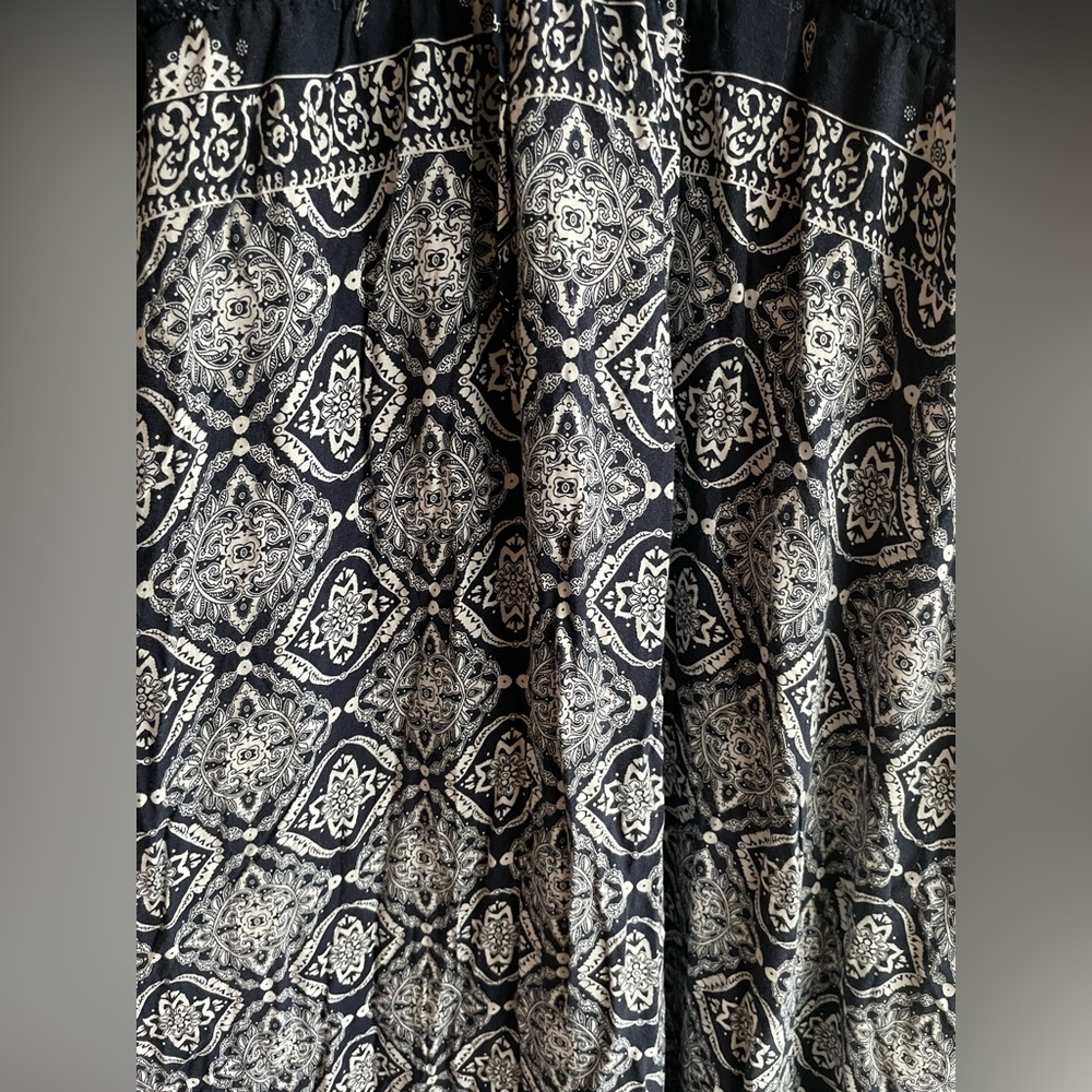 Suzanne Betro Women Blue White Maxi Dress Sleeveless Size 3XL - Picture 4 of 10